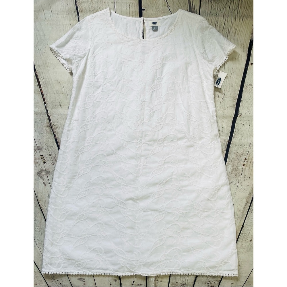 Old Navy White Embroidered Short Sleeve Dress NWT! - Picture 9 of 16